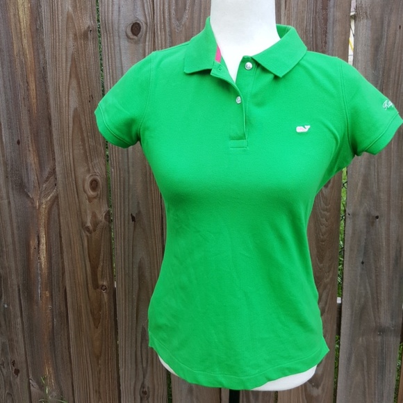 Vineyard Vines Tops - Vineyard Vines Susie Fit Kappa Delta Green Polo S